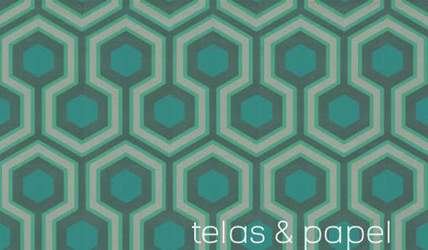 papel para paredes grand hexagon en color verde