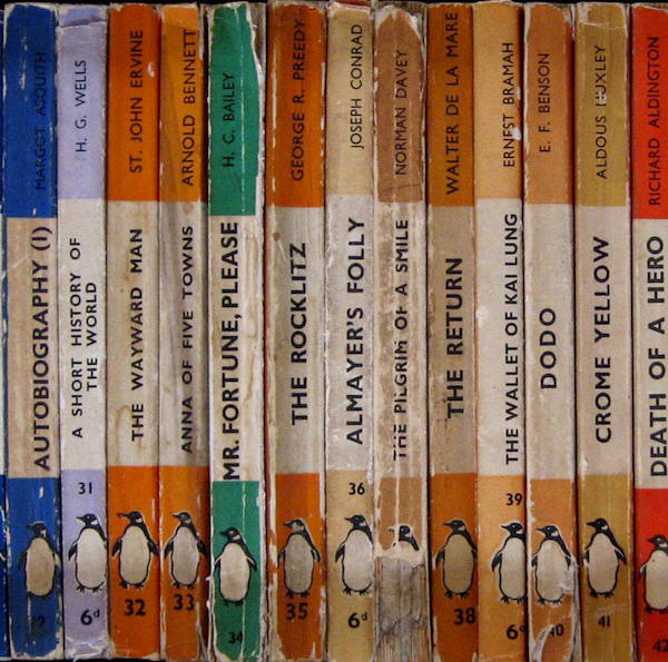 lomos de libros penguin