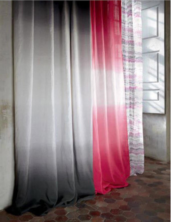 cortinas con tela doble ancho teñida